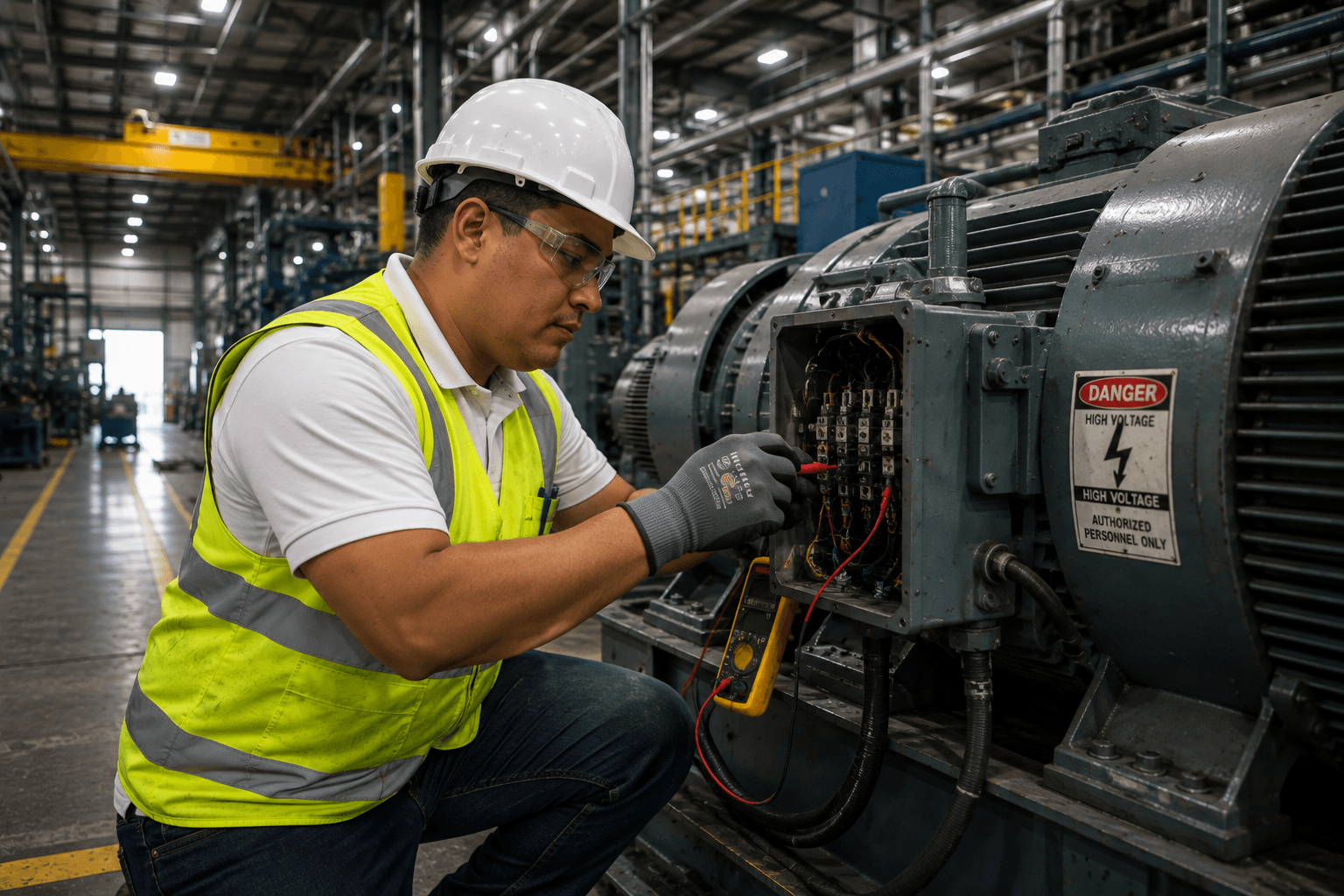 Trabajo eléctrico en instalaciones industriales